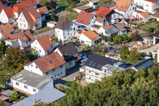 Siedlung Gartenstadt in Kandel im Bundesland Rheinland-Pfalz, Deutschland von oben