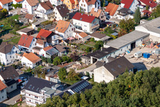 Siedlung Gartenstadt in Kandel im Bundesland Rheinland-Pfalz, Deutschland aus der Luft