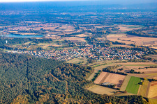 Luftbild von Ortsteil Neulauterburg in Lauterbourg im Bundesland Bas-Rhin, Frankreich