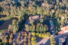 Ortsteil Neulauterburg in Lauterbourg im Bundesland Bas-Rhin, Frankreich von oben gesehen