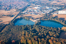 Baggerseen im Süden in Hagenbach im Bundesland Rheinland-Pfalz, Deutschland