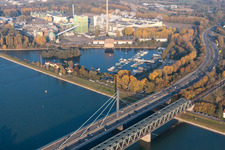 Rheinbrücken bei Maxau im Ortsteil Knielingen in Karlsruhe im Bundesland Baden-Württemberg, Deutschland