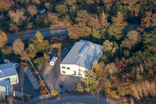 Gewerbegebiet Mittelwegring in Jockgrim im Bundesland Rheinland-Pfalz, Deutschland aus der Vogelperspektive