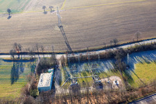 Umspannwerk an der B38 in Dörrenbach im Bundesland Rheinland-Pfalz, Deutschland aus der Vogelperspektive