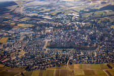 Drohnenaufname von Wissembourg im Bundesland Bas-Rhin, Frankreich