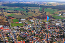Sportplätze des SV Philippsburg und   TV Philippsburg im Bundesland Baden-Württemberg, Deutschland