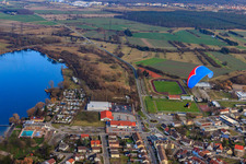 Freyersee des ASV Philippsburg, Sportplätze des SV Philippsburg und  TV Philippsburg im Bundesland Baden-Württemberg, Deutschland