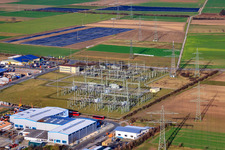 TransnetBW Umspannwerk Altlußheim im Bundesland Baden-Württemberg, Deutschland