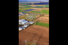 Luftbild von TransnetBW Umspannwerk Altlußheim im Bundesland Baden-Württemberg, Deutschland