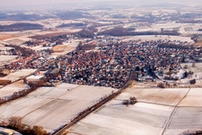Dorfansicht im Ortsteil Münzesheim in Kraichtal im Bundesland Baden-Württemberg, Deutschland