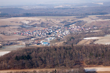 Luftbild von Neuenbürg von Süden in Kraichtal im Bundesland Baden-Württemberg, Deutschland