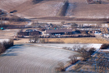 Kläranlage am Bächle im Ortsteil Neuenbürg in Kraichtal im Bundesland Baden-Württemberg, Deutschland