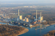 Neubau am Rheinhafen Dampfkraftwerk der ENBW im Ortsteil Daxlanden in Karlsruhe im Bundesland Baden-Württemberg, Deutschland