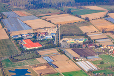 Gewerbegebiet In d. Sauheide an der Druslach mit Bührmann Weine GmbH in Zeiskam im Bundesland Rheinland-Pfalz, Deutschland