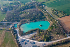 Altwiesloch, Kalktagebau im Steinbruch in Wiesloch im Bundesland Baden-Württemberg, Deutschland