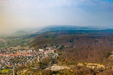 Luftbild von Nußloch von Süden im Bundesland Baden-Württemberg, Deutschland