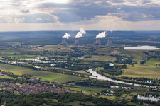 Schrägluftbild von Kœnigsmacker im Bundesland Moselle, Frankreich