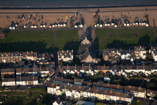 Schrägluftbild von Deal im Bundesland England, Großbritanien