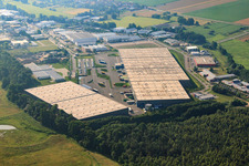 Industriegebiet Horst, Zufall Logistikcenter im Ortsteil Minderslachen in Kandel im Bundesland Rheinland-Pfalz, Deutschland von einer Drohne aus