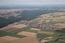 Ortsteil Hayna in Herxheim bei Landau im Bundesland Rheinland-Pfalz, Deutschland von oben