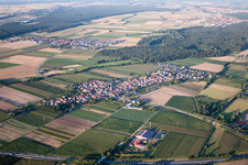 Luftbild von Erlenbach bei Kandel aus Südosten im Bundesland Rheinland-Pfalz, Deutschland