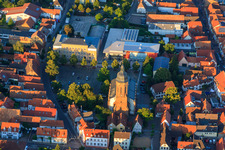 Luftbild von Renovierte Stadthalle am Marktplatz in Kandel im Bundesland Rheinland-Pfalz, Deutschland