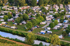 Luftaufnahme von Camping-Resort Rülzheim Im Freizeitzentrum Moby Dick im Bundesland Rheinland-Pfalz, Deutschland