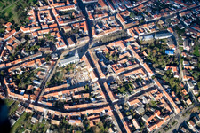 Schrägluftbild von Philippsburg im Bundesland Baden-Württemberg, Deutschland