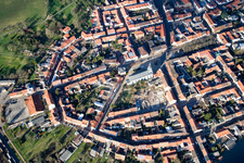 Philippsburg im Bundesland Baden-Württemberg, Deutschland von oben