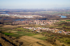 Rheinhausen von Südosten in Oberhausen-Rheinhausen im Bundesland Baden-Württemberg, Deutschland