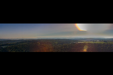 Panorama Segelflugplatz im Ortsteil Vielbrunn in Michelstadt im Bundesland Hessen, Deutschland