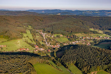 Unter-Mossau von Osten in Mossautal im Bundesland Hessen, Deutschland