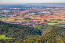 Leutershausen von Nordosten in Hirschberg an der Bergstraße im Bundesland Baden-Württemberg, Deutschland