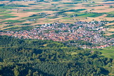 Luftbild von Leutershausen von Nordosten in Hirschberg an der Bergstraße im Bundesland Baden-Württemberg, Deutschland