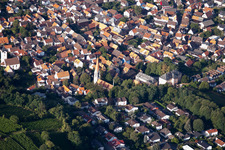 Luftbild von Ortsteil Leutershausen in Hirschberg an der Bergstraße im Bundesland Baden-Württemberg, Deutschland