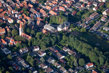 Luftaufnahme von Ortsteil Leutershausen in Hirschberg an der Bergstraße im Bundesland Baden-Württemberg, Deutschland