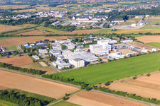 Industriegebiet Otto-Hahn-Straße mit Corden Pharma GmbH in Plankstadt im Bundesland Baden-Württemberg, Deutschland