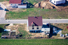 Neubaugebiet NO, Frühmesserweg im Ortsteil Schaidt in Wörth am Rhein im Bundesland Rheinland-Pfalz, Deutschland von oben gesehen