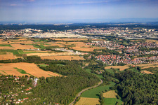 Ortsansicht von Westen im Ortsteil Darmsheim in Sindelfingen im Bundesland Baden-Württemberg, Deutschland