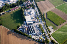 Sindelfingen-Darmsheim, Mühlackerstraße , Fa. Kömpf im Bundesland Baden-Württemberg, Deutschland von oben gesehen