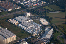 Luftaufnahme von Herdweg im Ortsteil Durlach in Karlsruhe im Bundesland Baden-Württemberg, Deutschland