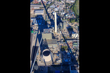 Rheinhafen-Dampfkraftwerk Karlsruhe der EnBW Energie Baden-Württemberg AG im Ortsteil Daxlanden, Deutschland von oben