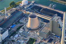 Rheinhafen-Dampfkraftwerk Karlsruhe der EnBW Energie Baden-Württemberg AG im Ortsteil Daxlanden, Deutschland aus der Vogelperspektive