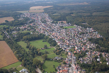 Schirrhoffen im Bundesland Bas-Rhin, Frankreich aus der Vogelperspektive