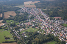 Schirrhoffen im Bundesland Bas-Rhin, Frankreich aus der Luft betrachtet