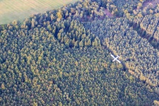 Pilatus im Sturzflug nach Fallschirmspringerabwurf in Schweighofen im Bundesland Rheinland-Pfalz, Deutschland