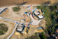 Neubaugebiet Am Höhenweg in Kandel im Bundesland Rheinland-Pfalz, Deutschland aus der Drohnenperspektive