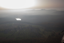 Langensoultzbach im Bundesland Bas-Rhin, Frankreich vom Flugzeug aus