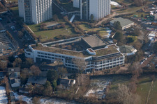 Klinikgelände des Krankenhauses BG Klinik Ludwigshafen in Ludwigshafen am Rhein im Ortsteil Oggersheim im Bundesland Rheinland-Pfalz, Deutschland von oben