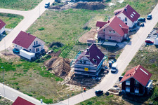 Schaidt, Neubaugebiet NO in Wörth am Rhein im Bundesland Rheinland-Pfalz, Deutschland aus der Vogelperspektive